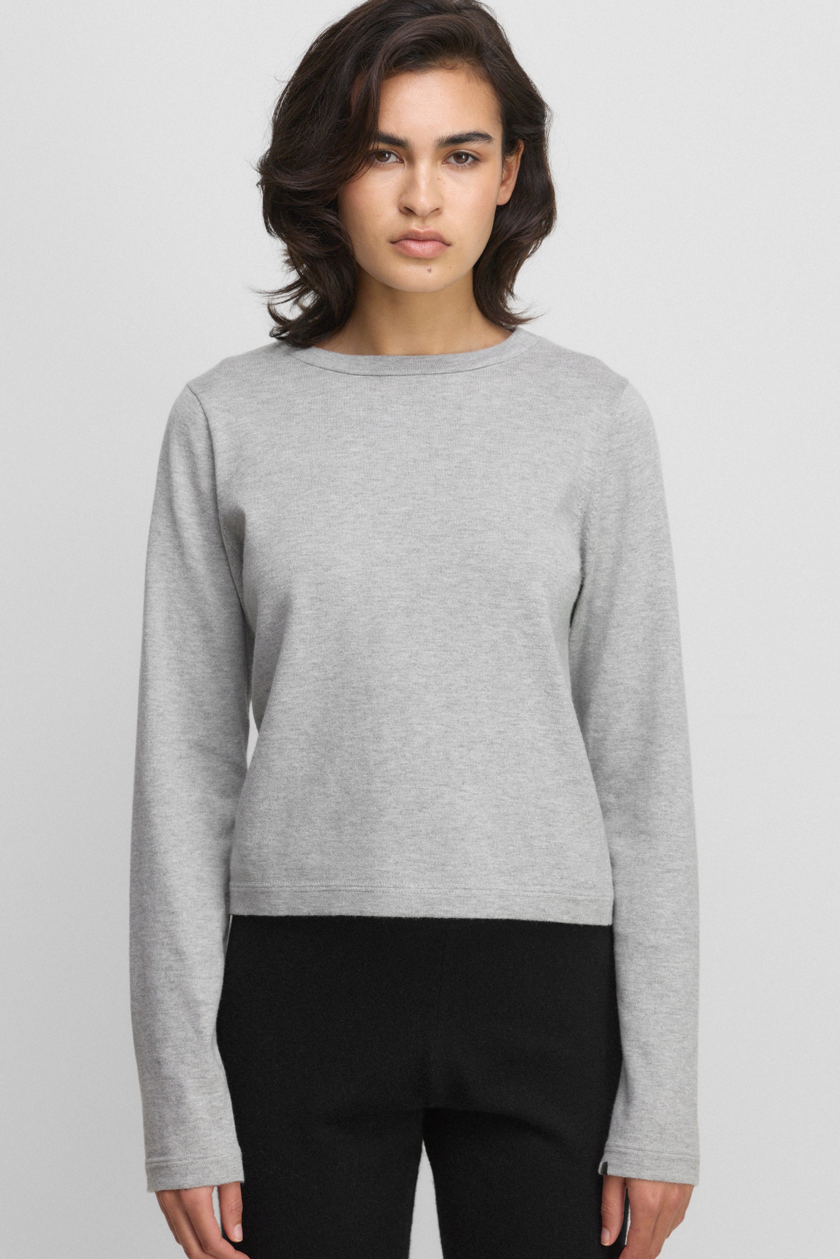 cashmere long-sleeve tops