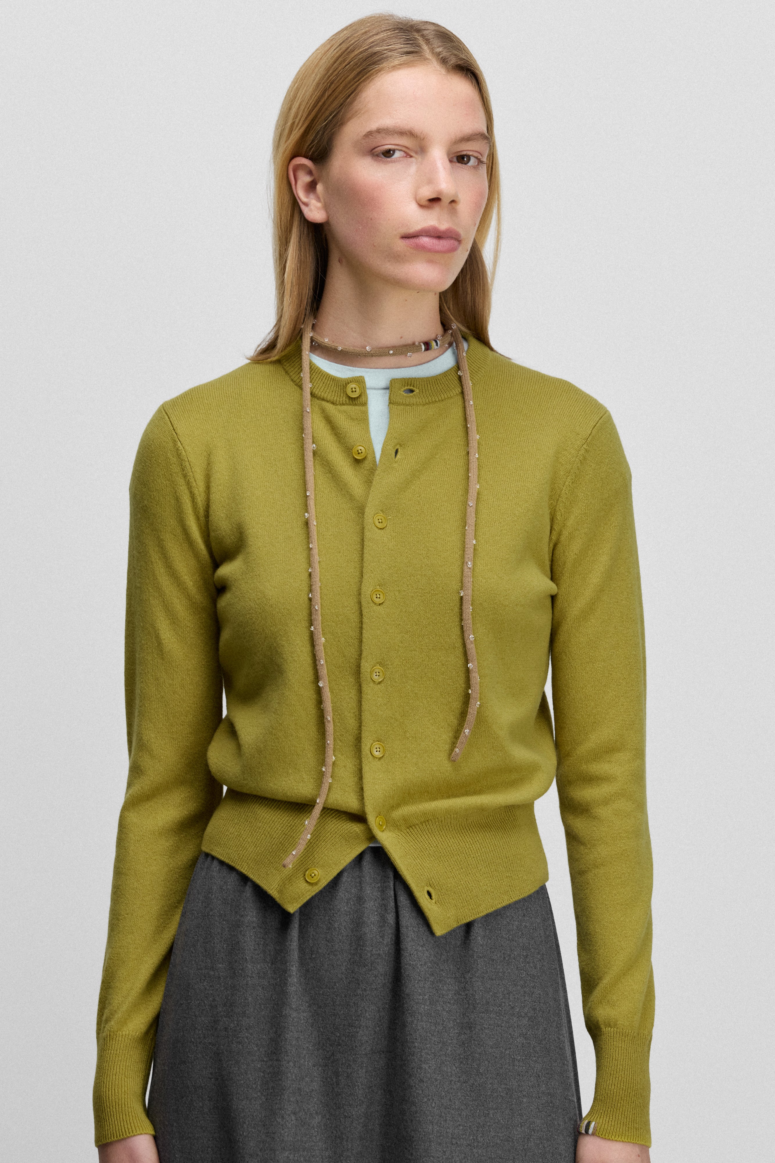 cashmere button-up cardigans